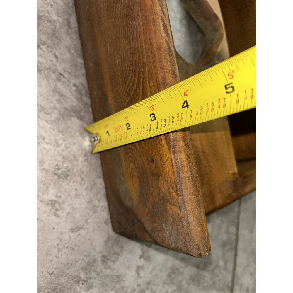 Vintage Wooden Three Tiered Wall Shelf‎ Heart Cutout Handmade Country Decor
